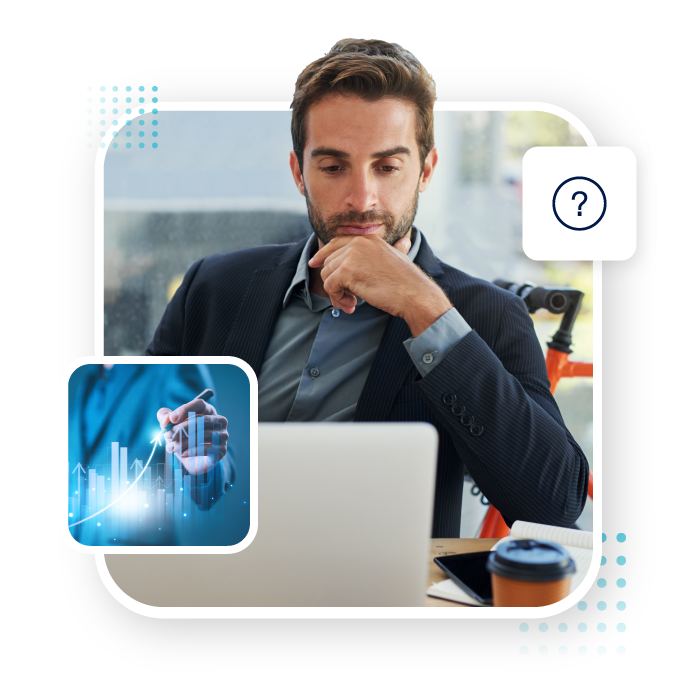 Corporate legal professional reviewing claims FAQs on Mitratech’s platform